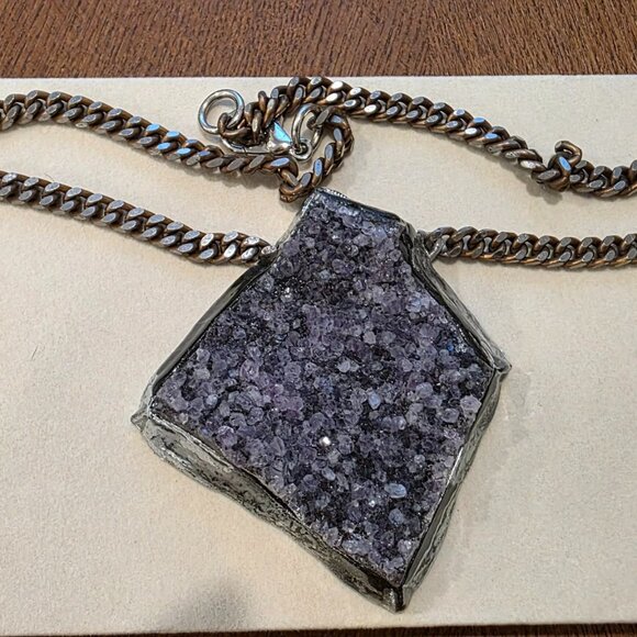 Druzy Amethyst Barbara Pellegrino Necklace - Picture 3 of 7